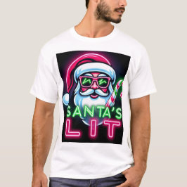 Père Noël’s Lit - Funny T-shirt de Noël au néon