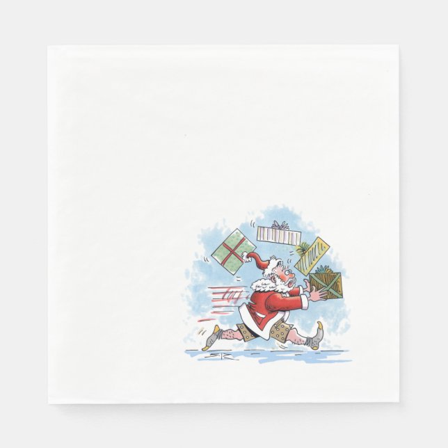 Père Noël serviettes en papier pour le déjeuner no (Devant)