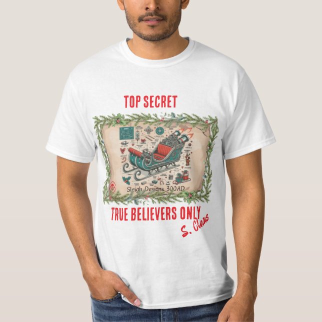 Père Noël Sleigh Build It Plans T-shirt (Devant)