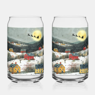 Père Noël Sleigh Campagne Village d'hiver