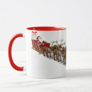 Père Noël, Sleigh et Reindeer Mug