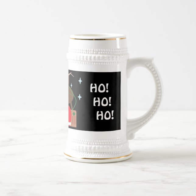 PÈRE NOËL SLEIGH & REINDEER CHRISTMAS STEIN MUG (Droite)