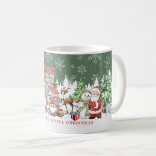 Père Noël Snowman Rudolph Cat Mug