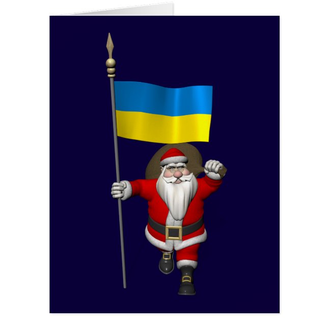 Père Noël Sucré Avec L'Enseigne De L'Ukraine (Devant)