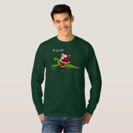 Père Noël sur le T-shirt de Noël de mante de