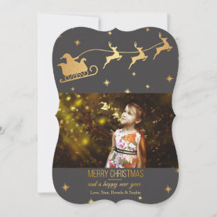 père Noël Sur Son Chemin Carte photo De Vacances