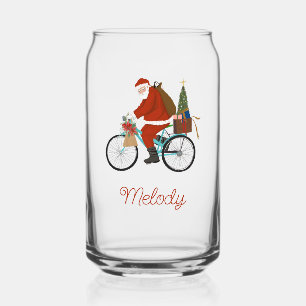 Père Noël Sur Vélo Enfants Lait Personnalisé Noël