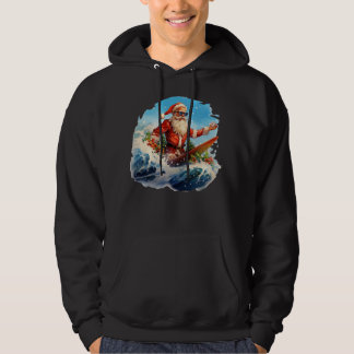 Père Noël surf déchiquetage vagues Sweat - shirt à