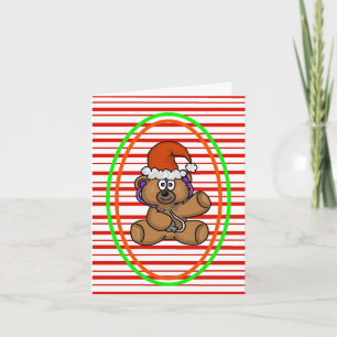 Père Noël Teddy Bear avec carte de Noël Stethoscop