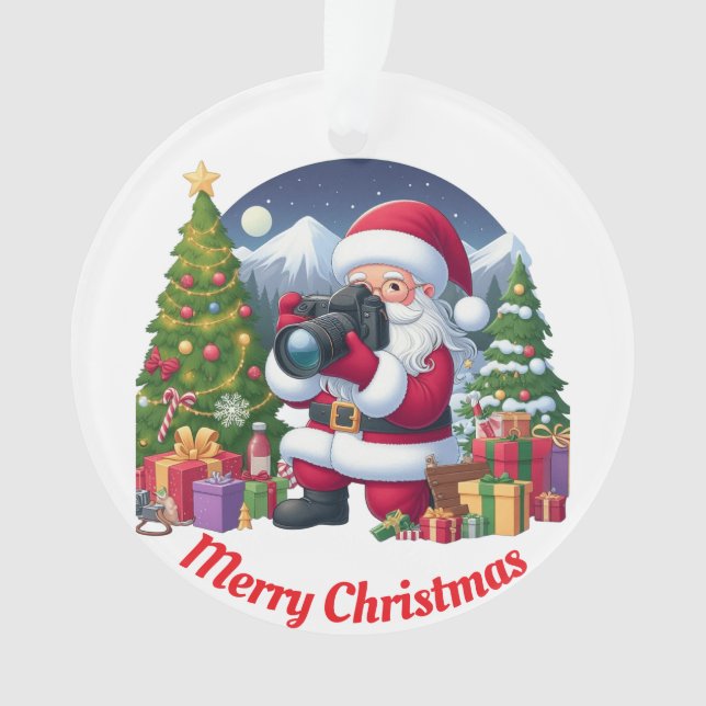 Père Noël unique prenant des photos (devant)