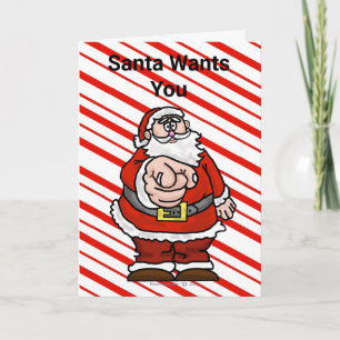 Père Noël veut du papier toilette amusant carte de
