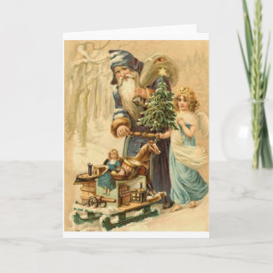 Père Noël victorienne et carte de Noël Angel