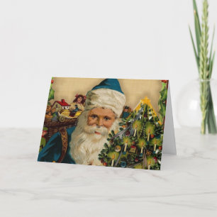 Père Noël vintage Claus bonnes fêtes : Carte de