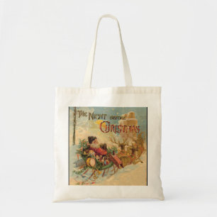 Père Noël vintage dans son traîneau de renne Sac