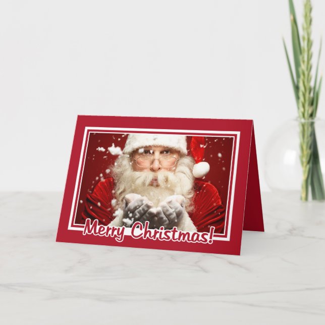 Père Noël / VOS PHOTOS Carte de voeux de Noël (Devant)