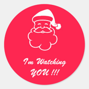 Père Noël vous observant autocollant