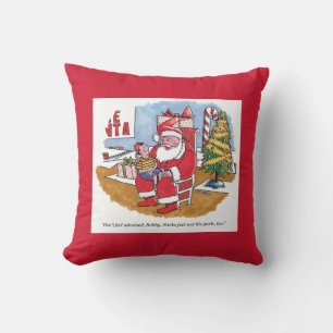 Père Noël Wet carré rouge lancer oreiller