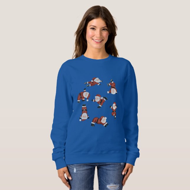 père Noël Yoga Christmas Jumper Sweatshirt (Devant entier)