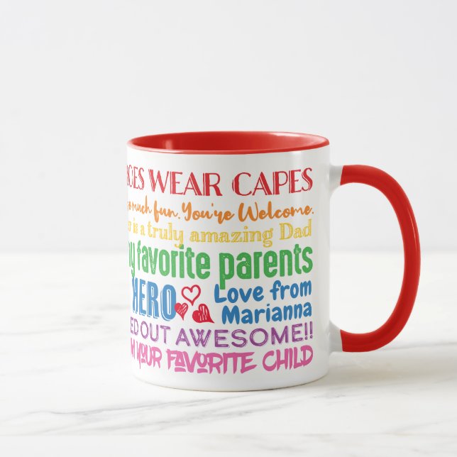 Père Papa Drôle Cite Des Voeux de Fille Mug (Droite)