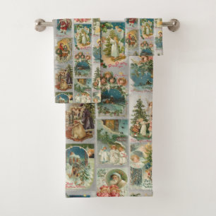Père vintage Noël, Anges et Collage d'hiver