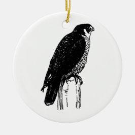 Peregrine Falcon (Abbildung) Keramik Ornament