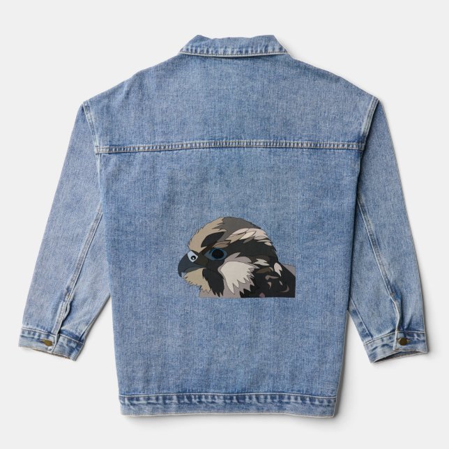 Peregrine Falcon Bird Art Jeansjacke (Rückseite)