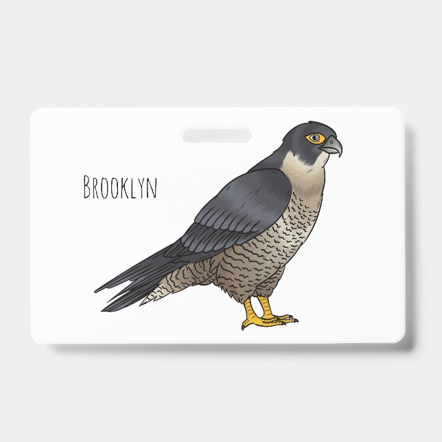 Peregrine falcon bird Cartoon Illustration Ausweis (Vorderseite)