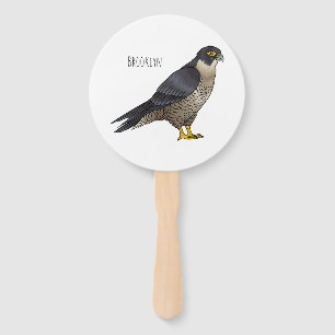 Peregrine falcon bird Cartoon Illustration Fächer