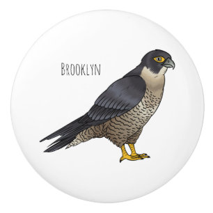 Peregrine falcon bird Cartoon Illustration Keramikknauf