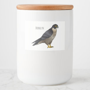 Peregrine falcon bird Cartoon Illustration Lebensmitteletikett