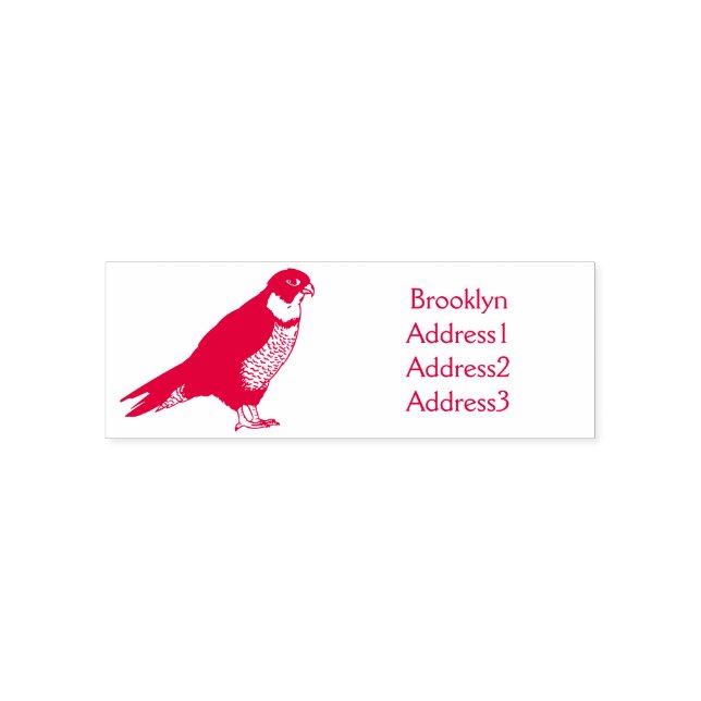Peregrine falcon bird Cartoon Illustration Permastempel (Design)