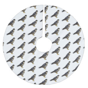 Peregrine falcon bird Cartoon Illustration Polyester Weihnachtsbaumdecke