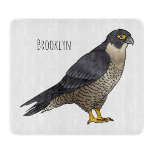 Peregrine falcon bird Cartoon Illustration Schneidebrett