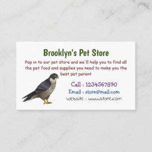 Peregrine falcon bird Cartoon Illustration Visitenkarte