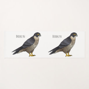 Peregrine falcon bird Cartoon Illustration Yogamatte
