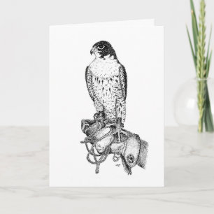 Peregrine Falcon Birthday Card Karte