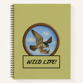 Peregrine Falcon Dark Khaki Spiri Notebook Notizbuch