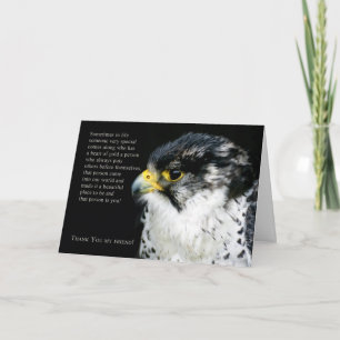 Peregrine Falcon Merci Carte de voeux ami