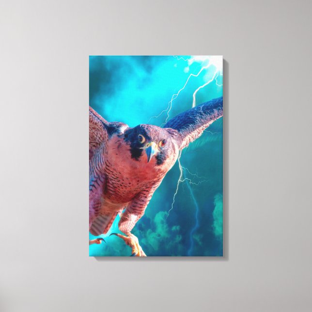 Peregrine Falcon WINGS von MERCURY Canvas Print Leinwanddruck (Vorderseite)