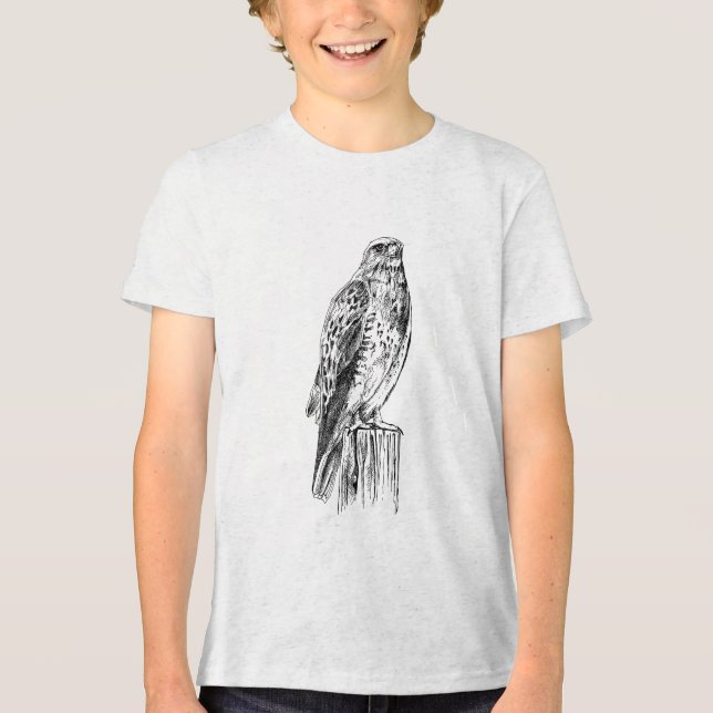 Peregrine falcon  Youth Tri-blend T-Shirt Tri-Blend Shirt (Vorderseite)