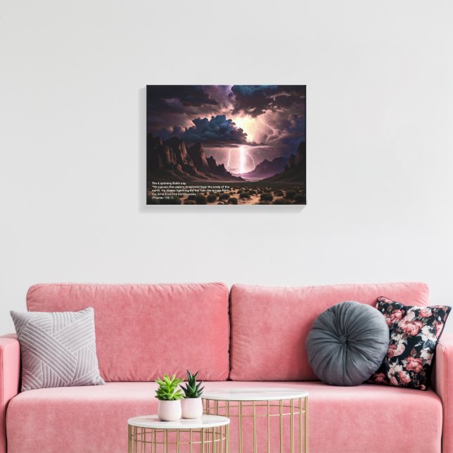 Perek Shirah - LIghtning Leinwanddruck (Insitu (Wohnzimmer))