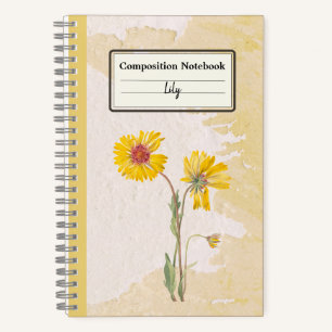 Perennial Gaillardia Blume Personalisiert Comp Notizbuch