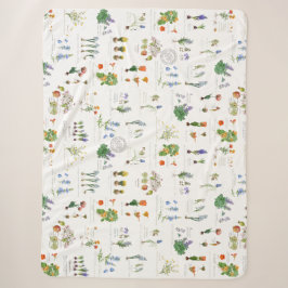 Perennial garden Sherpa blanket Sherpadecke