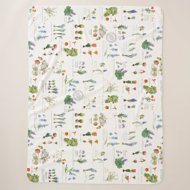 Perennial garden Sherpa blanket Sherpadecke (Vorderseite)