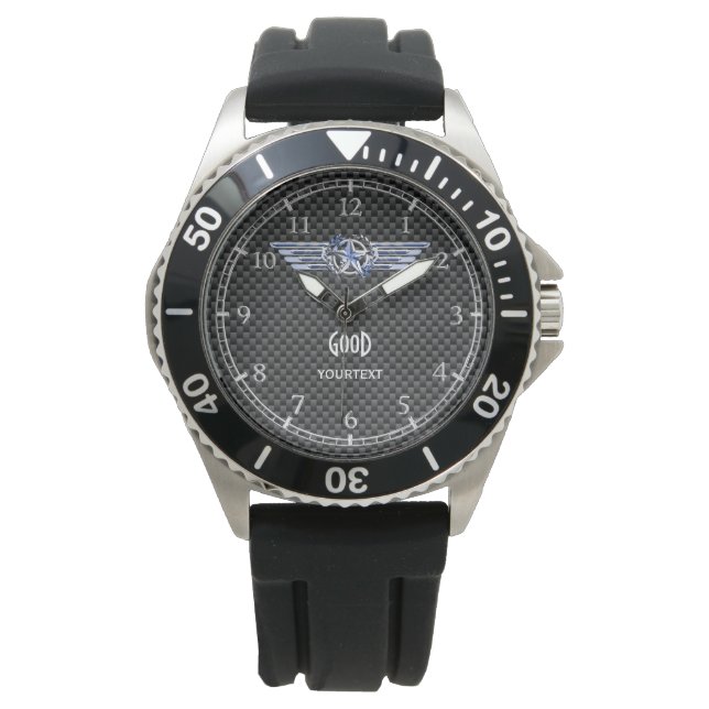 Peresonalized Air Pilot Chrome wie Star Wings Armbanduhr (Vorderseite)