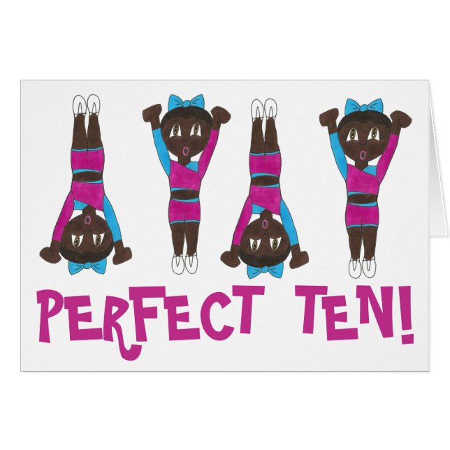 Perfect 10 Glückwunsch Gymnastik Gymnastik Gymnast (Vorderseite (Horizontal))