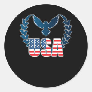 Perfect American Flag Eagle Art - US-Flagge Runder Aufkleber
