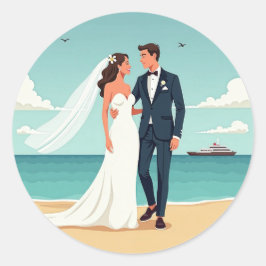 Perfect Beach Wedding Sticker