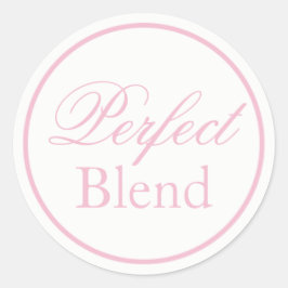 "Perfect Blend"-Hochzeitskleber - Rosa/Navy Runder Aufkleber