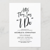 Perfect Calligraphy Post Mariage Brunch Invitation